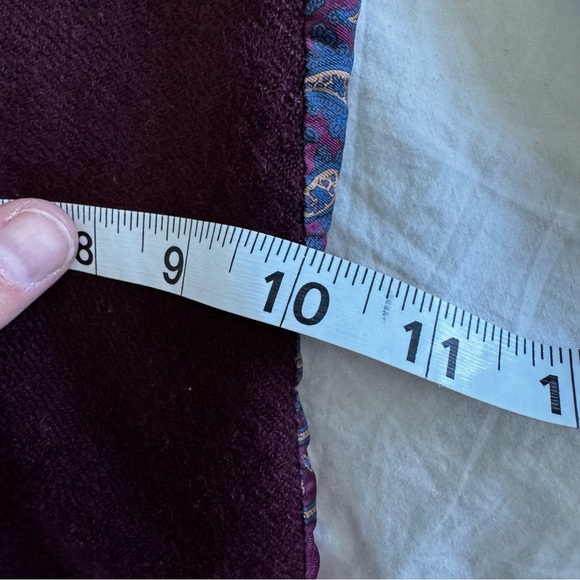 Vintage Christian Dior Silk Wool Paisley Scarf Burgundy - Picture 6 of 7